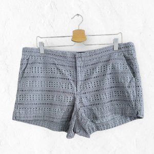 Gap Blue Chambray Eyelet Summer Short 14